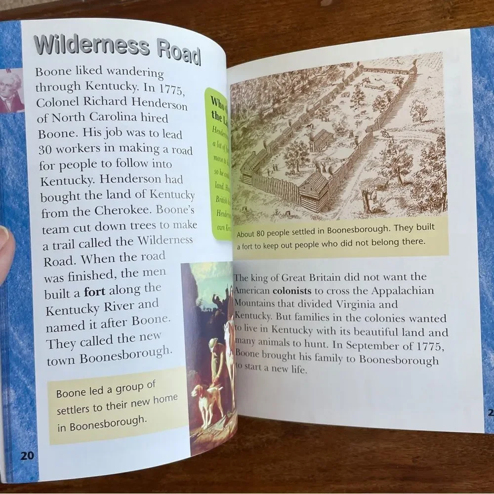 Daniel Boone Book by American Lives History Biography Early Reader